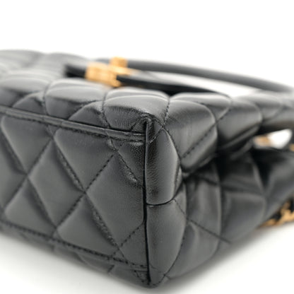 Chanel Shiny Aged Calfskin Quilted Nano Kelly Shopper Black 10 of 11
