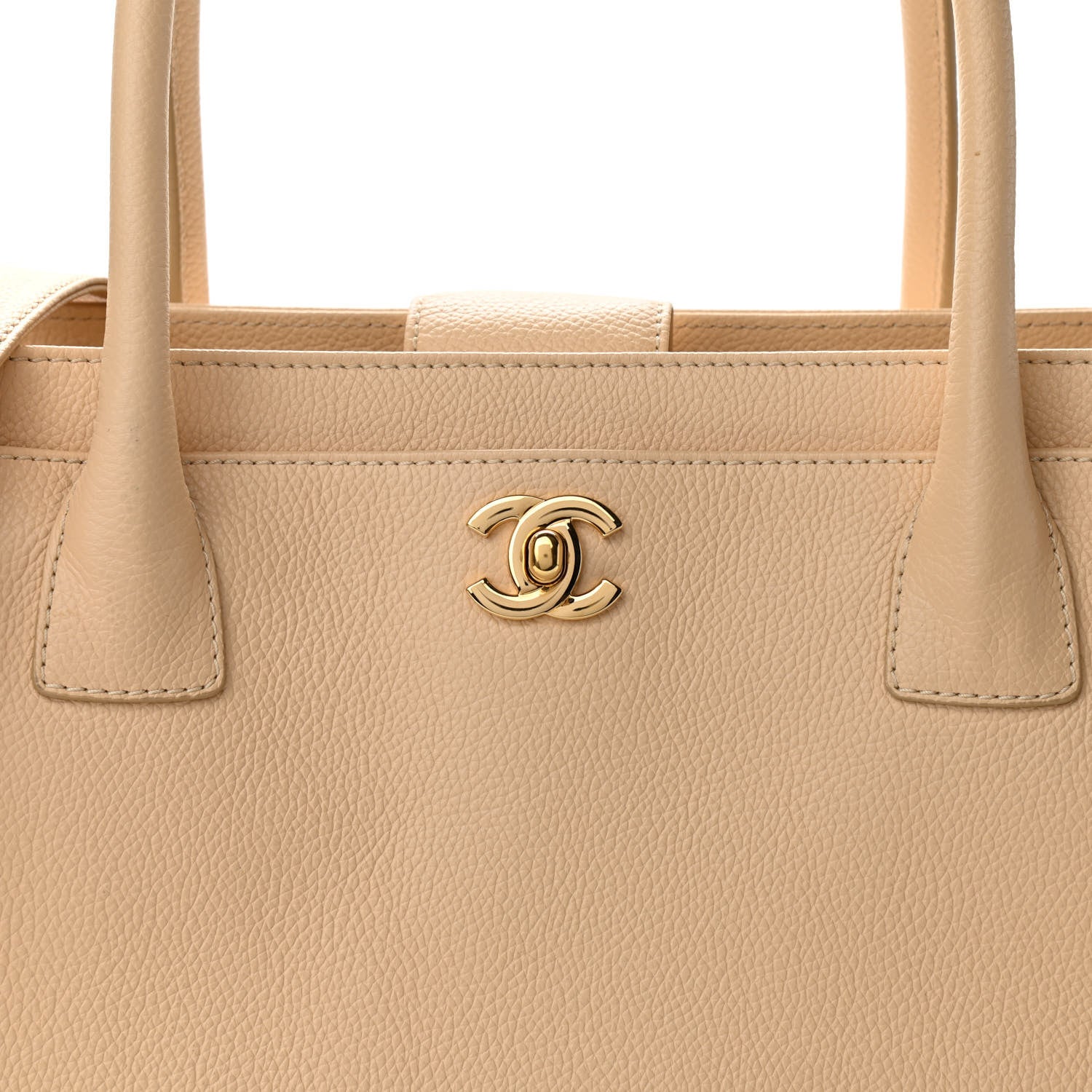 Chanel Calfskin Cerf Executive Shopper Tote Beige 8 of 10