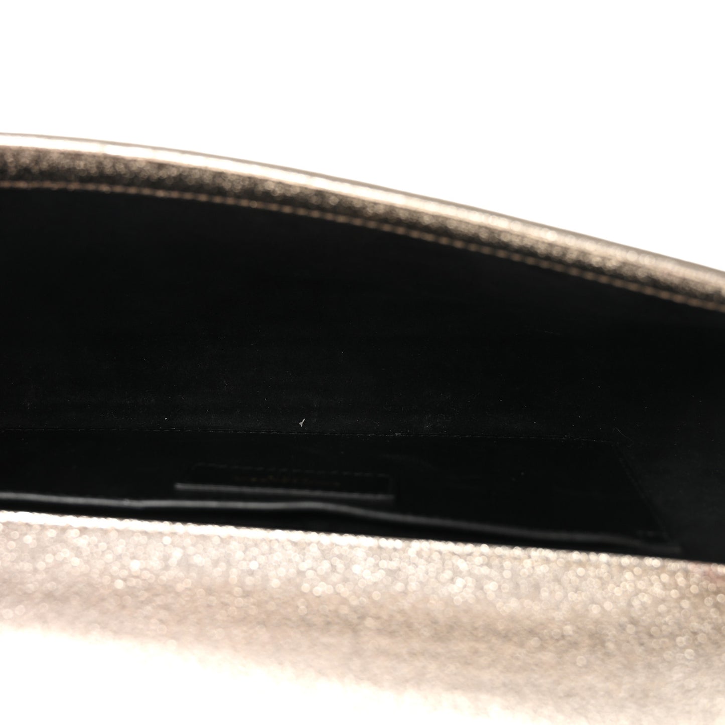Textured Metallic Calfskin Classic Monogram Cassandre Clutch Pale Gold