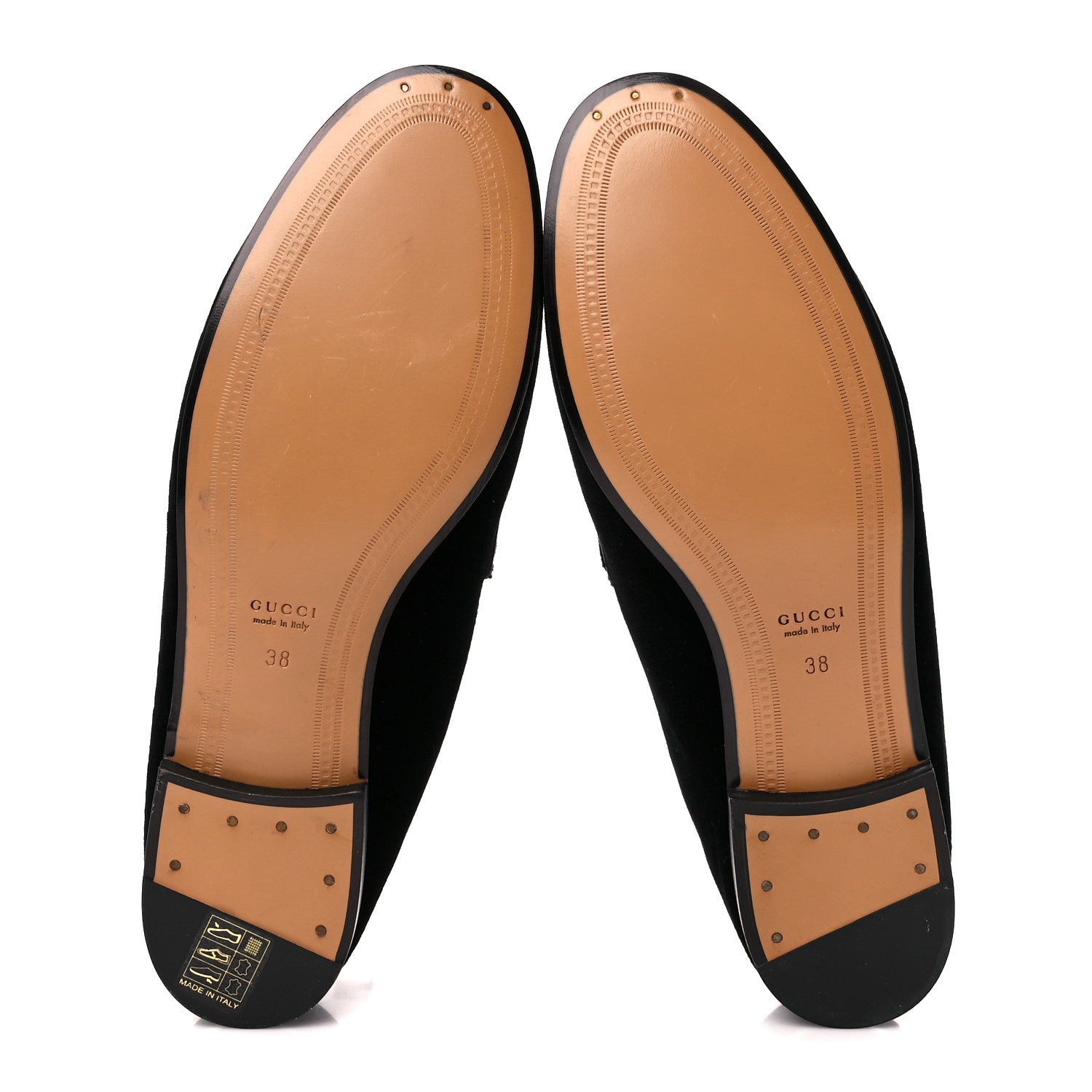 Gucci Velvet Horsebit Womens Jordaan Loafers 38 Black 6 of 9
