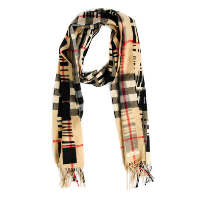 Burberry Merino Wool Check Printed Scarf Camel 1 of 6