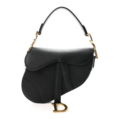 Christian Dior Grained Calfskin Mini Saddle Bag Black 1 of 10