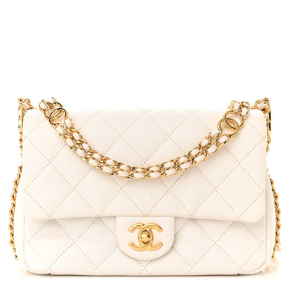 Chanel Caviar Quilted Mini CC You Flap White 1 of 21