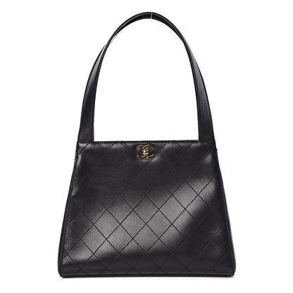 Chanel Lambskin Stitched Shoulder Bag Black 1 of 10
