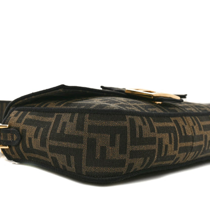 Fendi Fabric Jacquard FF 1974 Medium Baguette Tobacco Moro Black 8 of 10