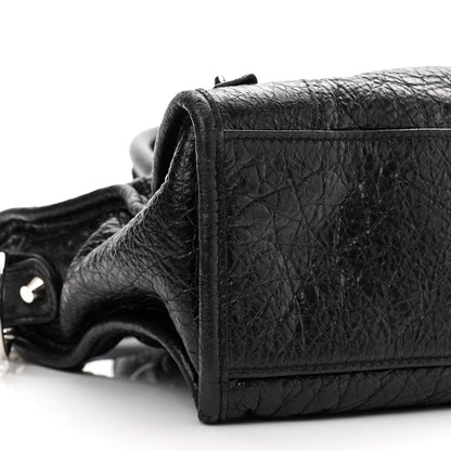 Balenciaga Agneau Classic Silver Hardware S City Logo Strap Black White 9 of 10