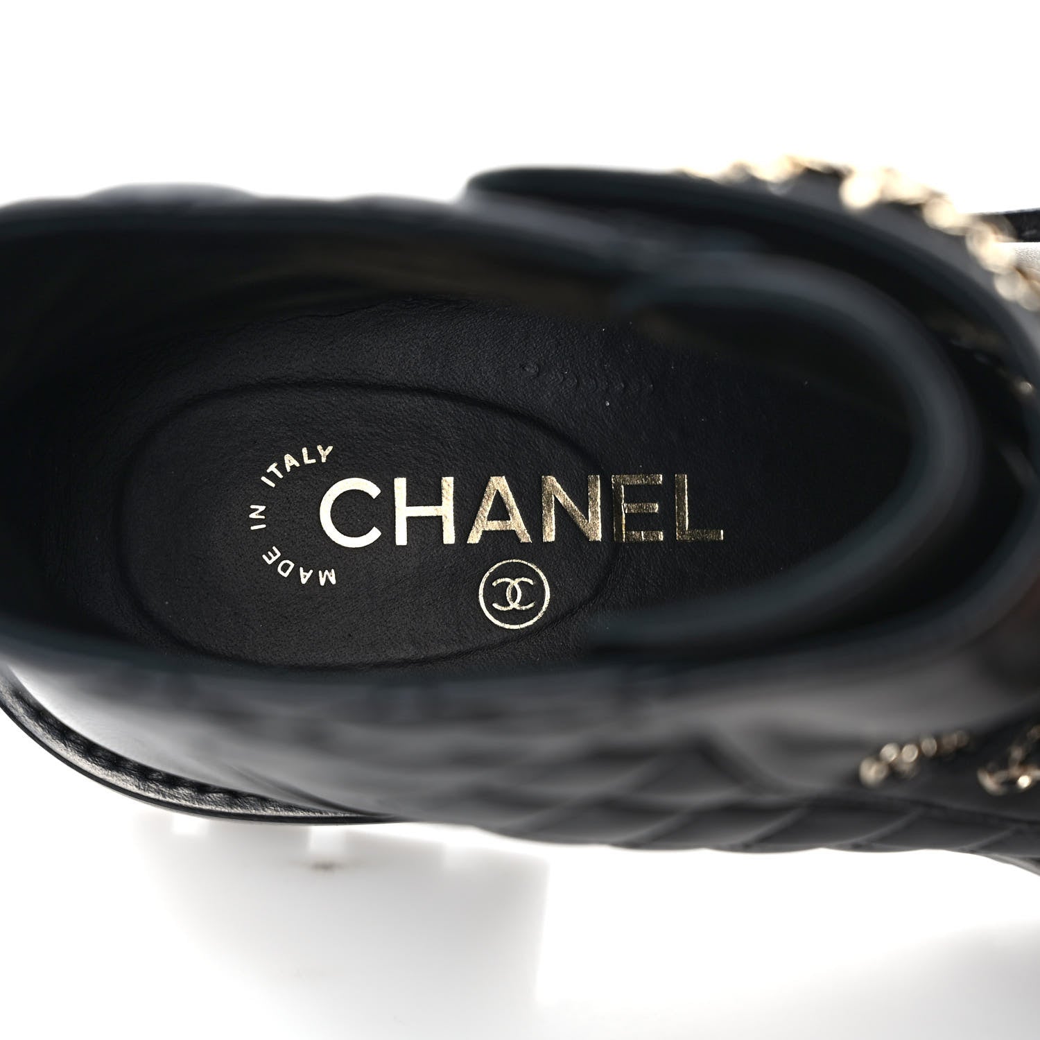 Chanel Shiny Calfskin Quilted Lace Up Combat Boots 41 Black 7 of 9