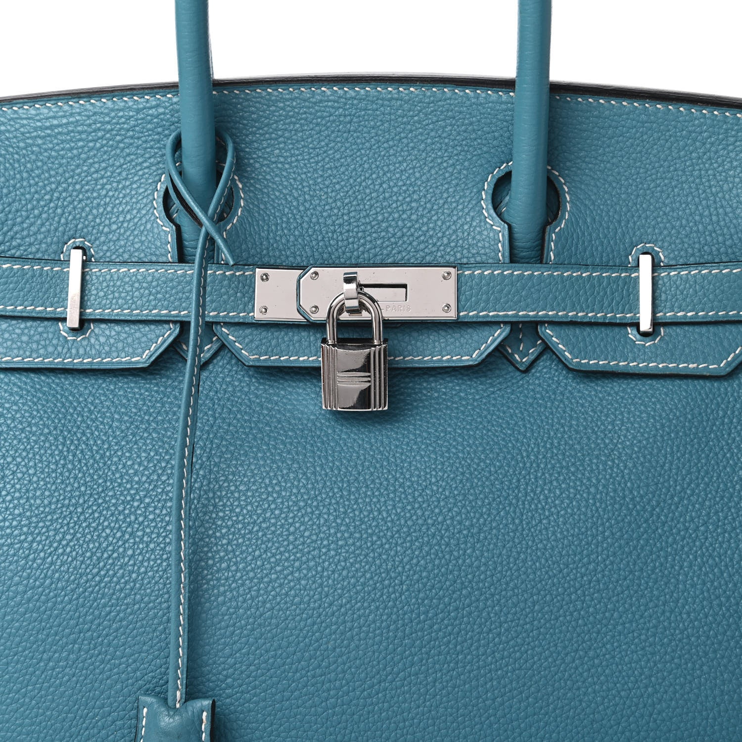 Hermes Taurillon Clemence Birkin 30 Blue Jean 10 of 10