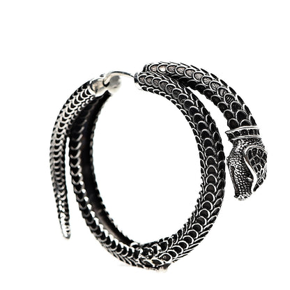 Gucci Sterling Silver Garden Snake Hoop Earrings 5 of 6