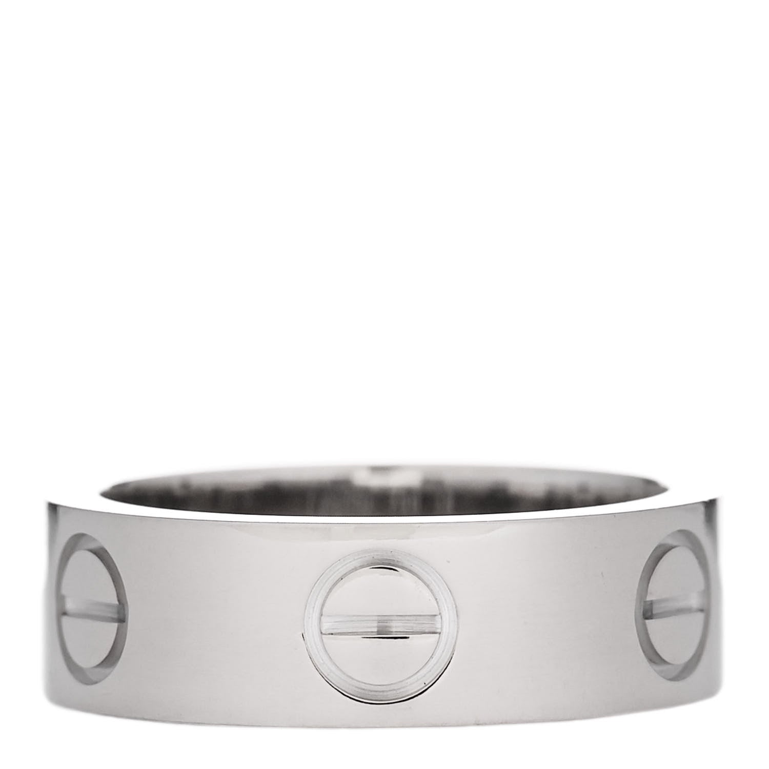 Cartier 18K White Gold 5.5mm LOVE Ring 48 4.5 3 of 4