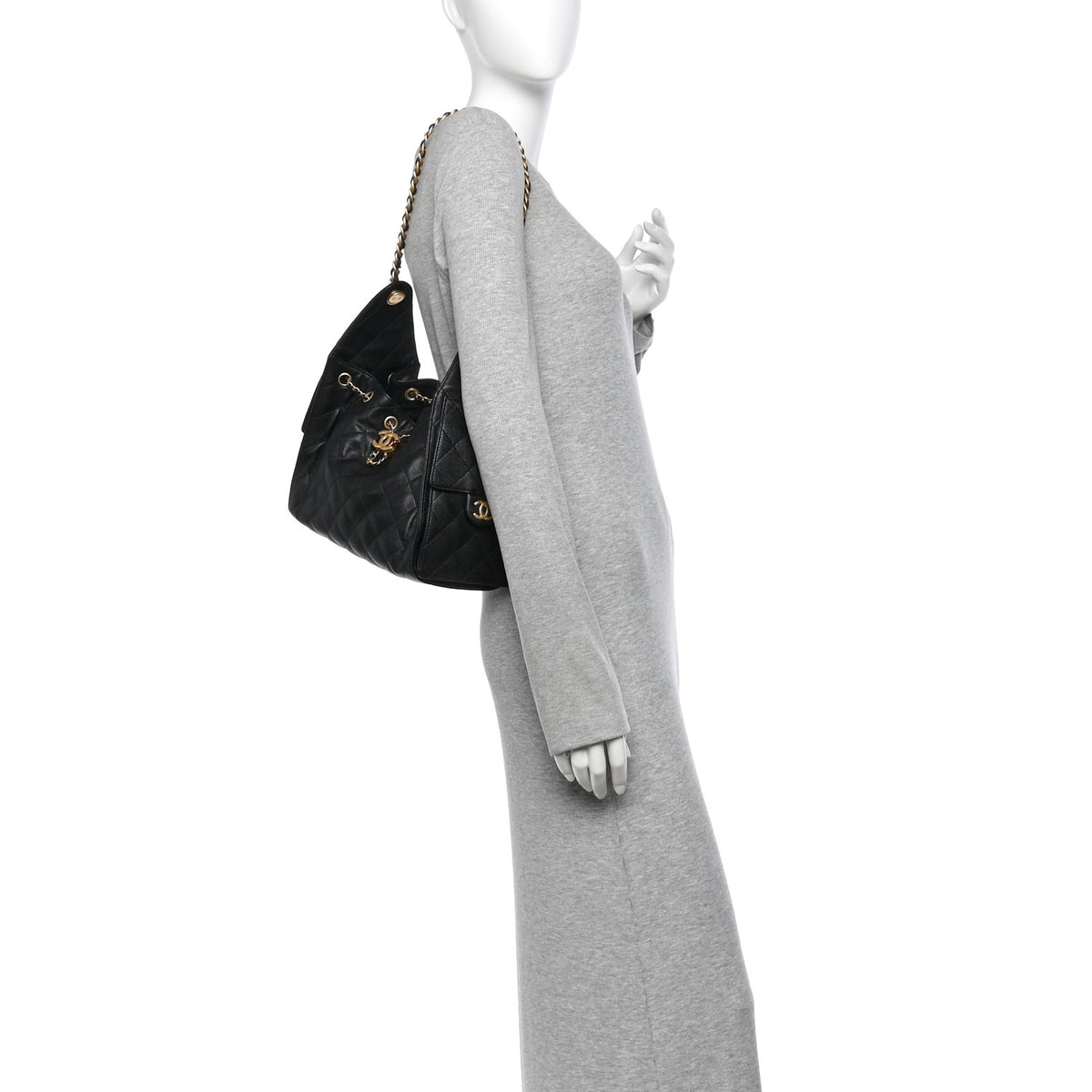 Caviar Quilted Small Chanel 25 Handbag Black