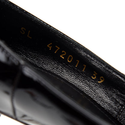 Saint Laurent Patent Opyum 110 Pumps 39 Black Silver 10 of 11