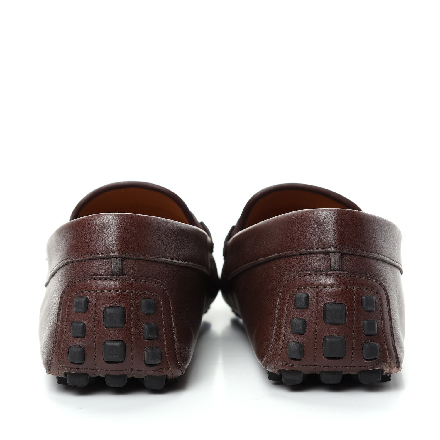 Gucci Soft Clove Calfskin Web Mens Horsebit Driver Loafers 10.5 Cocoa 7 of 11
