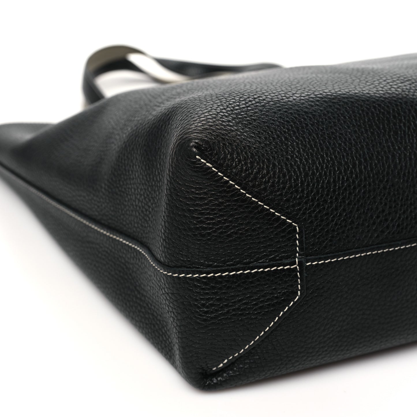 Taurillon Clemence Double Sens Reversible Tote 36 Sauge  Black