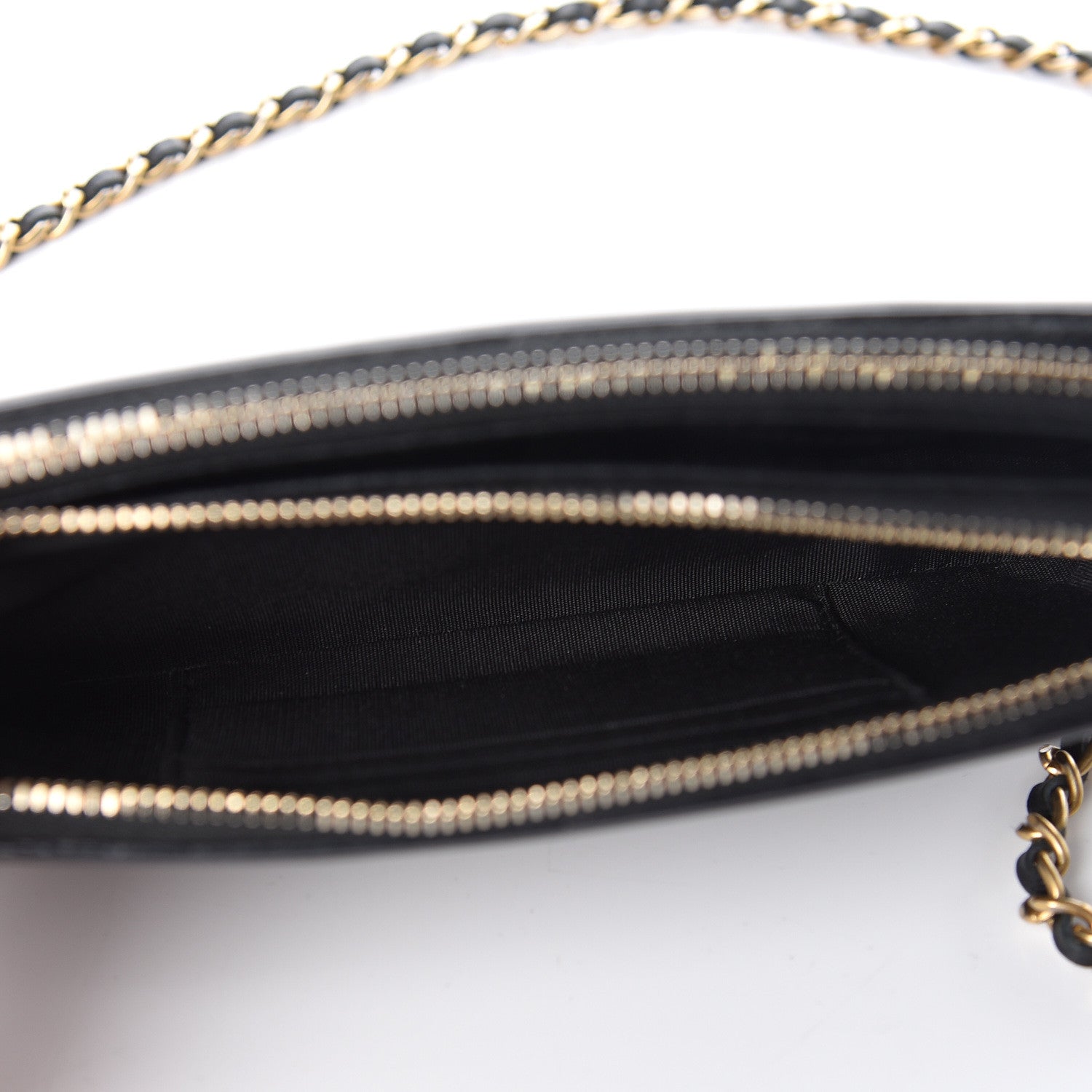 Chanel Caviar Quilted CC Filigree Clutch With Chain Black 10 of 13