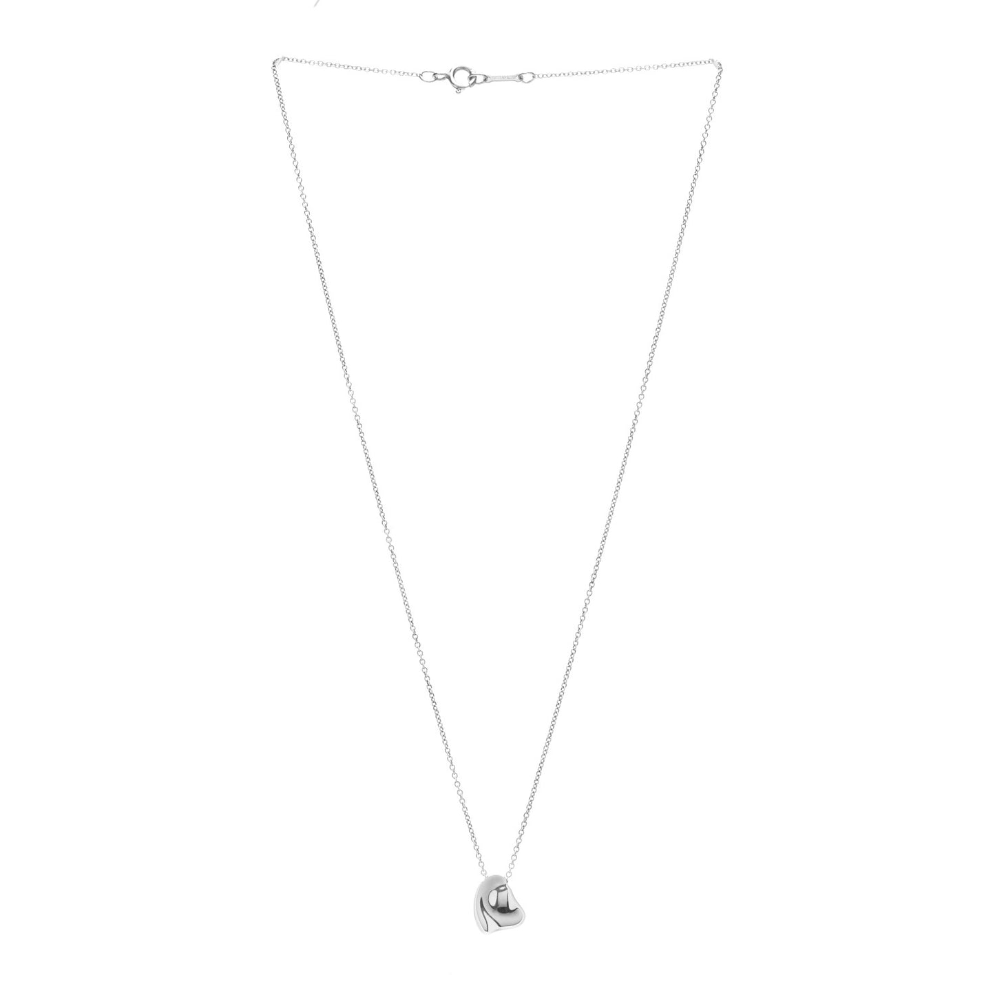 Sterling Silver 11mm Elsa Peretti Full Heart Pendant Necklace