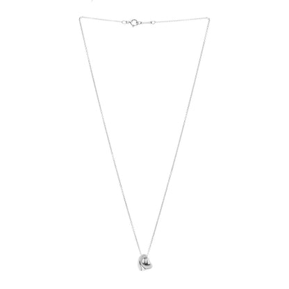 Tiffany Sterling Silver 11mm Elsa Peretti Full Heart Pendant Necklace 3 of 4