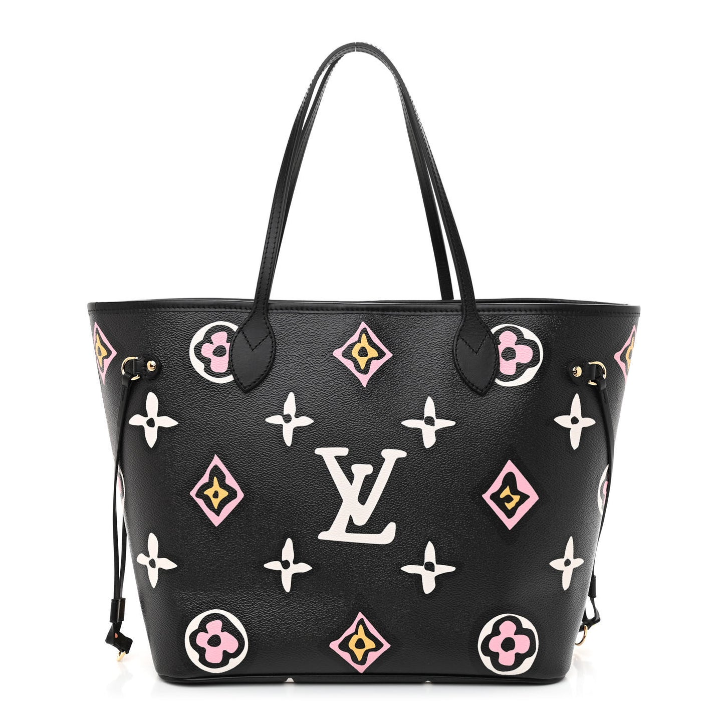 Monogram Giant Wild At Heart Neverfull MM Black