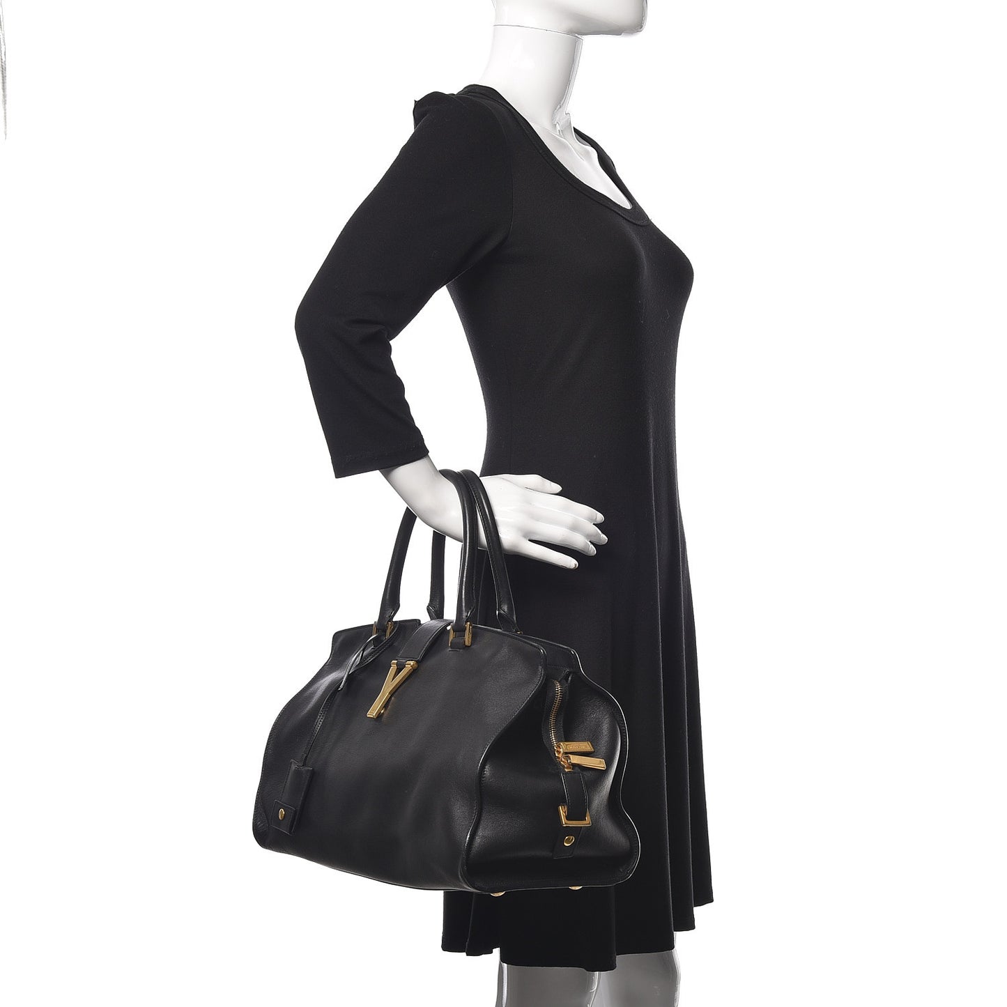 Calfskin Medium Classic Y Cabas Black