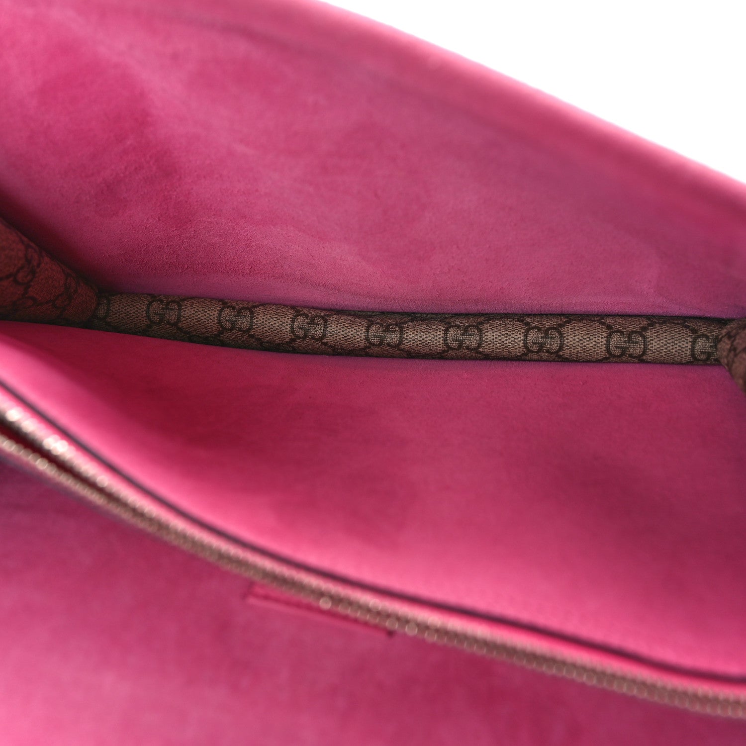 Gucci GG Supreme Monogram Suede Pierced Heart Embroidered Medium Dionysus Shoulder Bag Beige Ebony Pink Tropical Flower 5 of 14