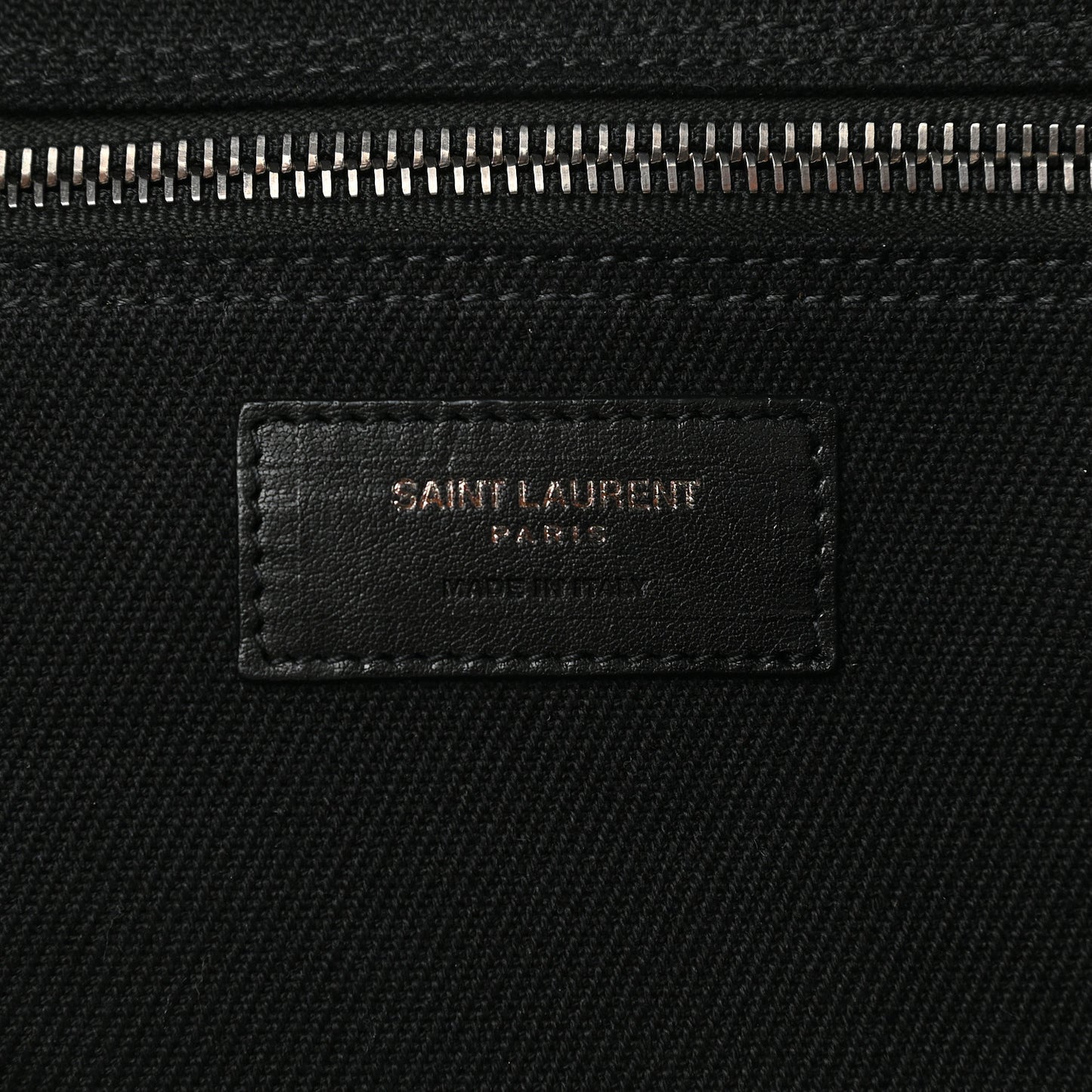 Linen Calfskin Rive Gauche Tote Black