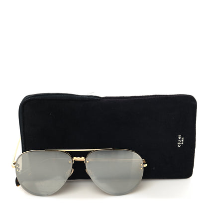 Celine Mirror Aviator Sunglasses CL41391/S Gold Blue 7 of 7