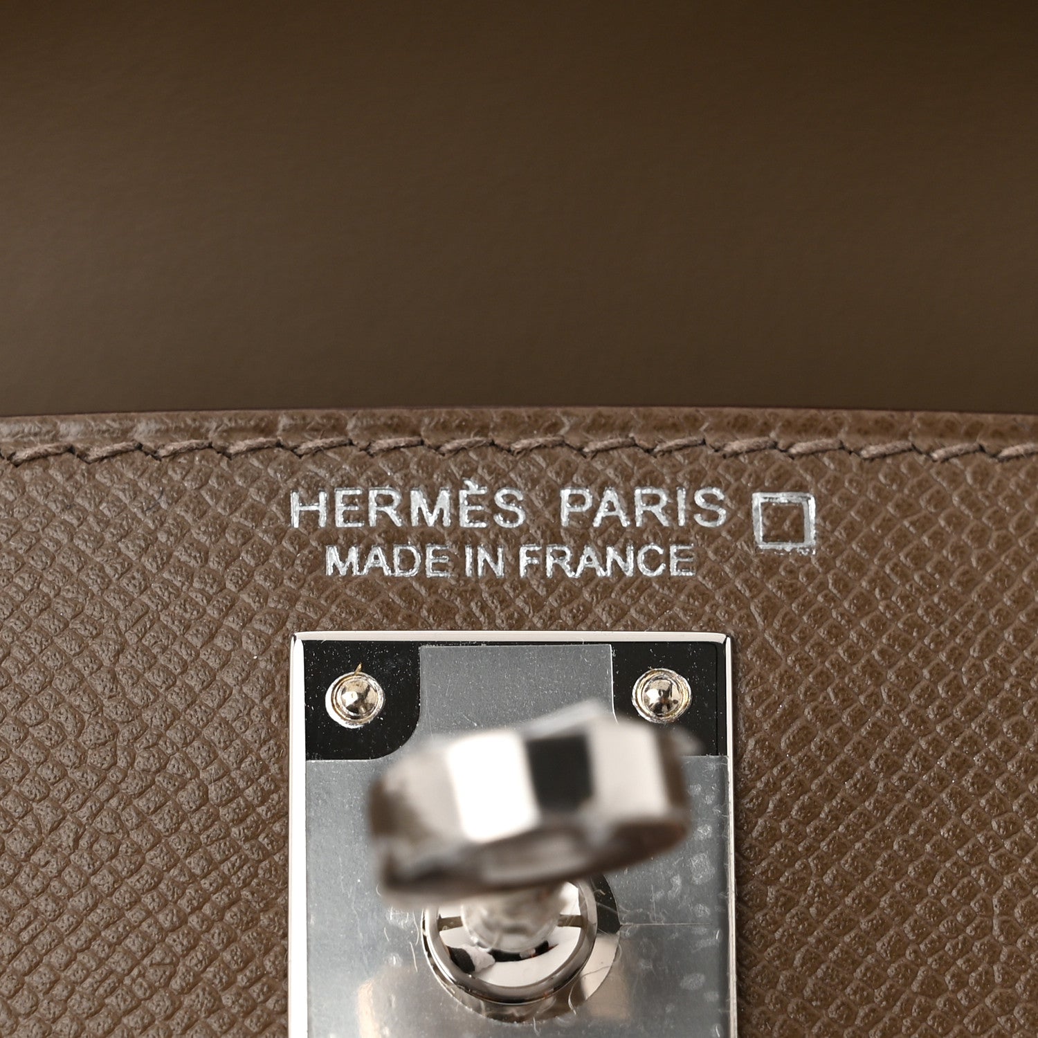 Hermes Madame Calfskin Matte Alligator Mini Kelly Sellier Touch 20 Etoupe Beton 6 of 11