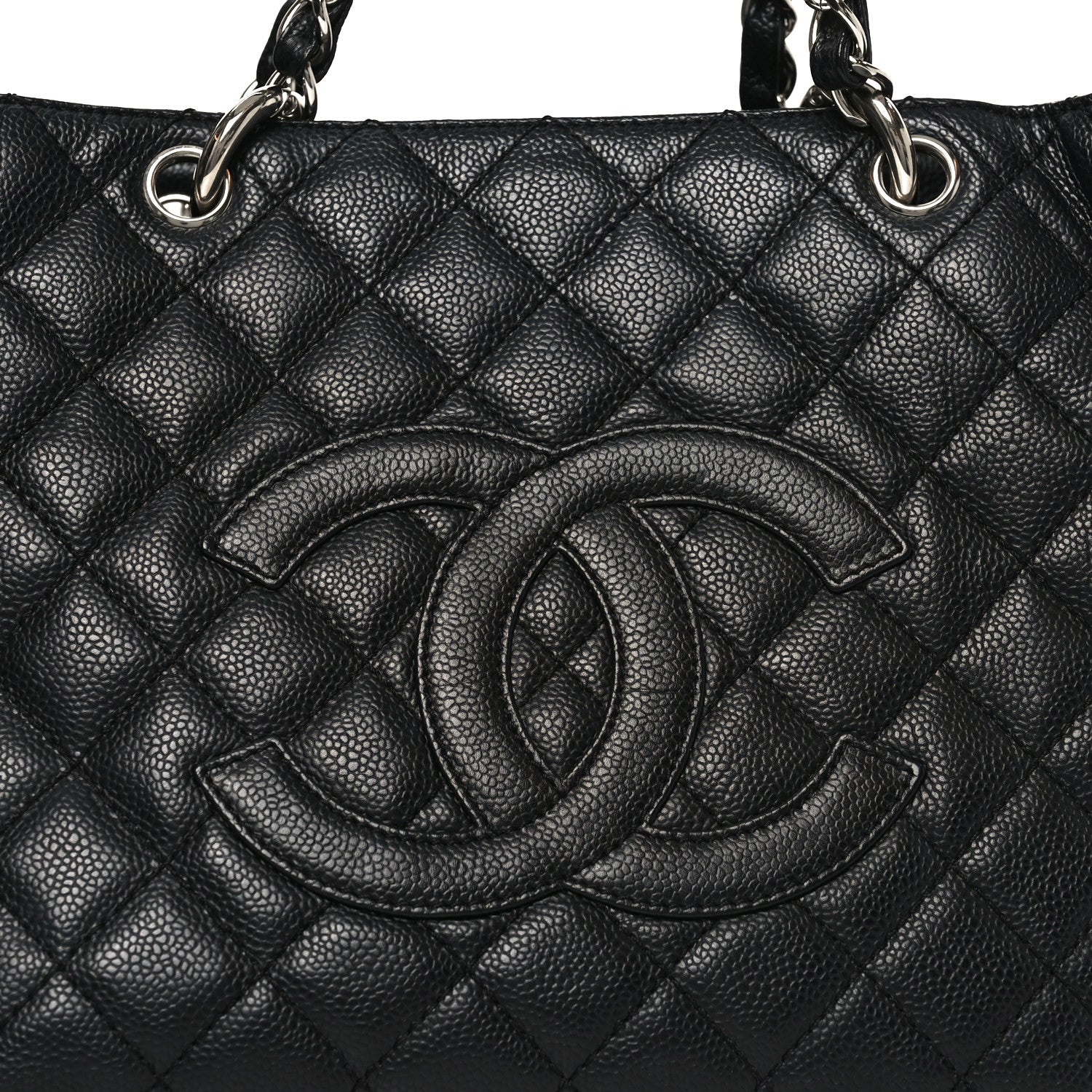 Chanel Caviar Quilted Grand Shopping Tote GST Black  Black 8 of 11