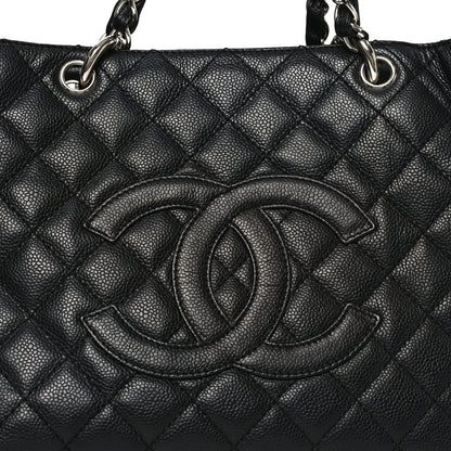 Chanel Caviar Quilted Grand Shopping Tote GST Black  Black 8 of 11