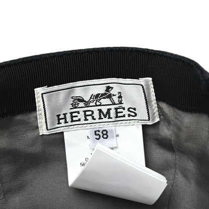 Hermes Cotton Viscose Hat 58 Black 6 of 6