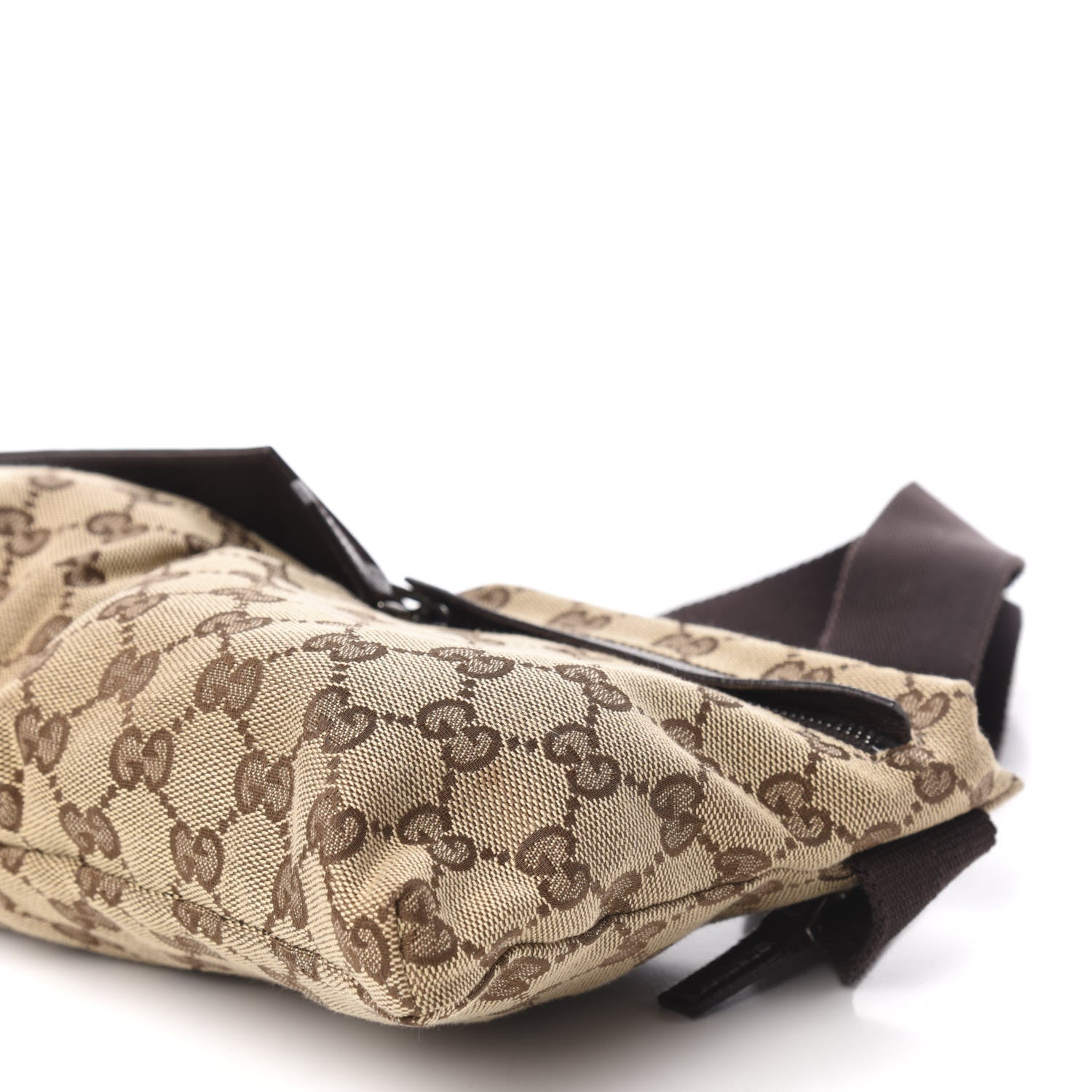 Gucci GG Monogram Double Pocket Belt Bag Dark Brown 8 of 11