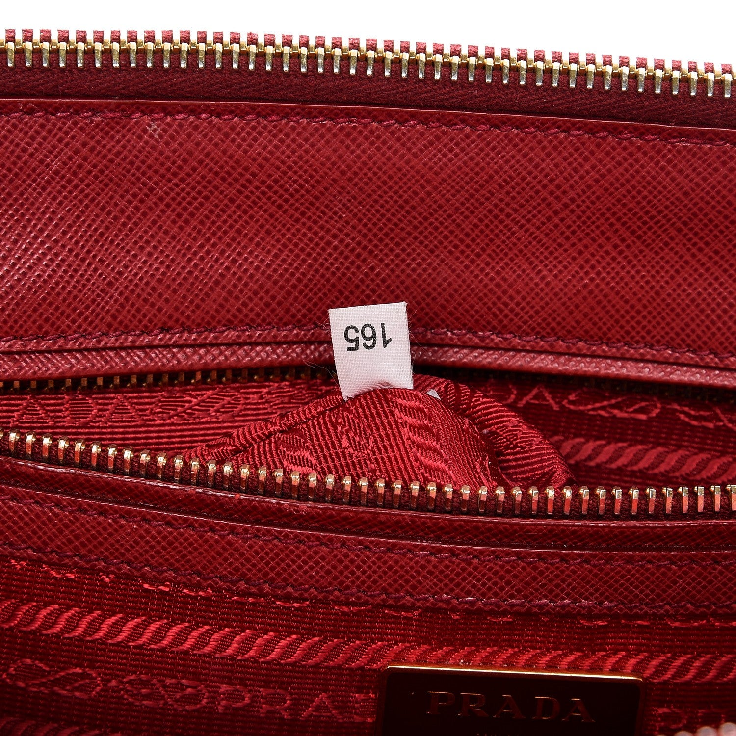 Prada Saffiano Small Galleria Double Zip Tote Fuoco 9 of 13