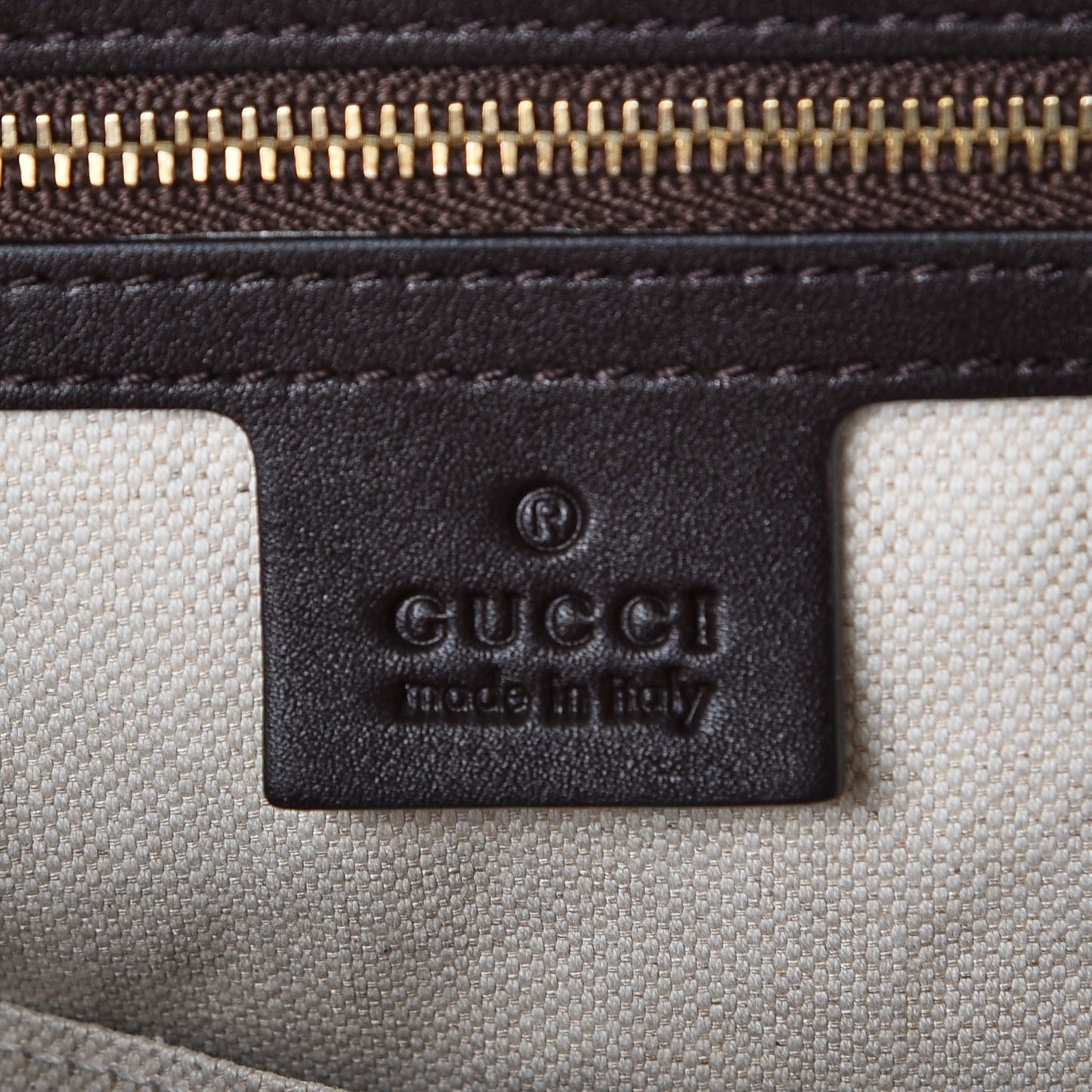 Guccissima Medium Bree Foldover Tote Chocolate