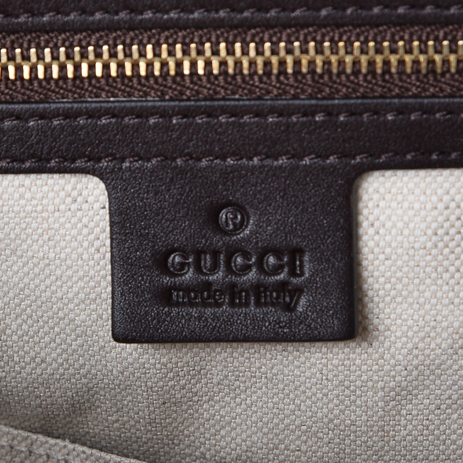 Gucci Guccissima Medium Bree Foldover Tote Chocolate 7 of 8