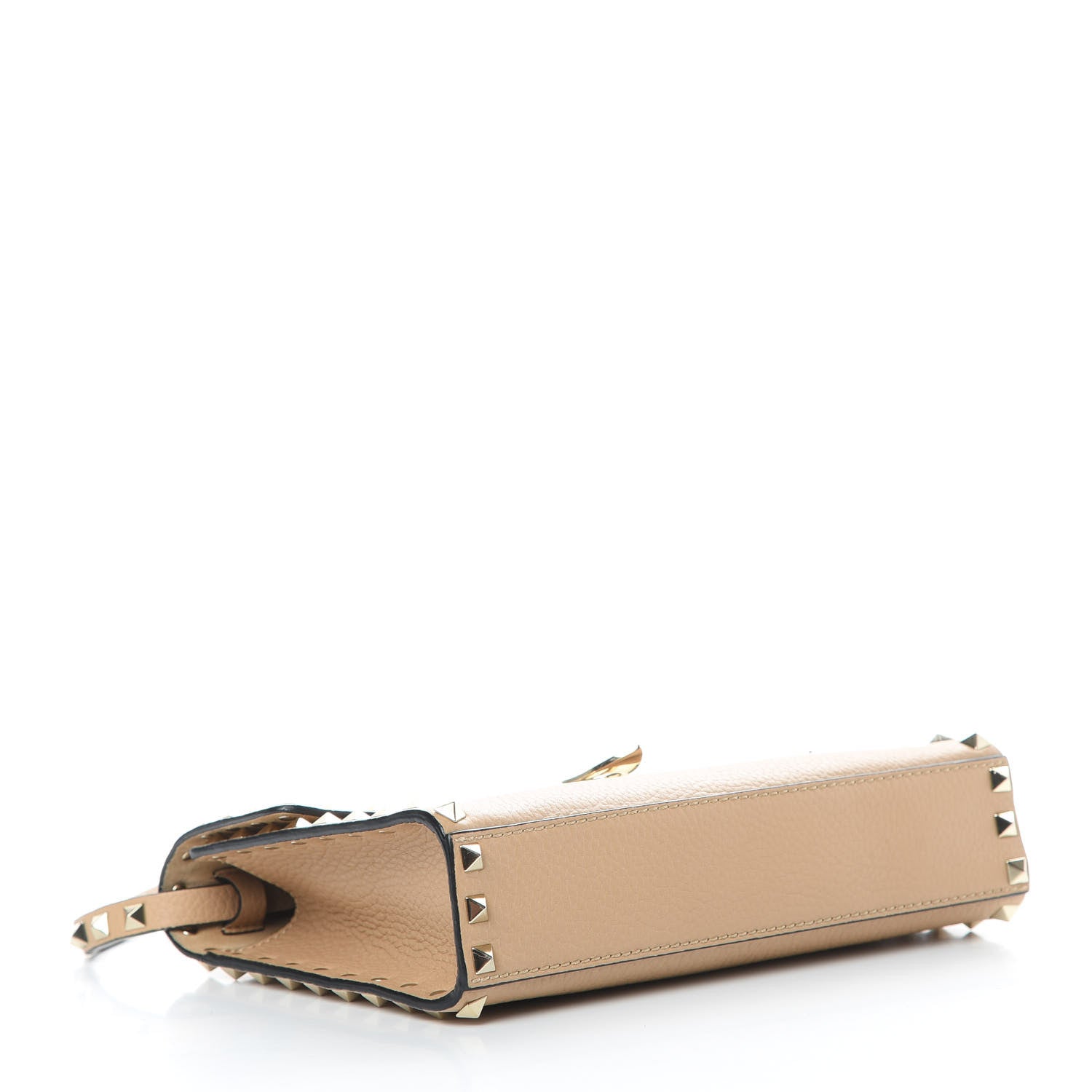 Valentino Garavani Pebbled Calfskin Medium Rockstud Flip Lock Crossbody Bag Camel Rose 4 of 16
