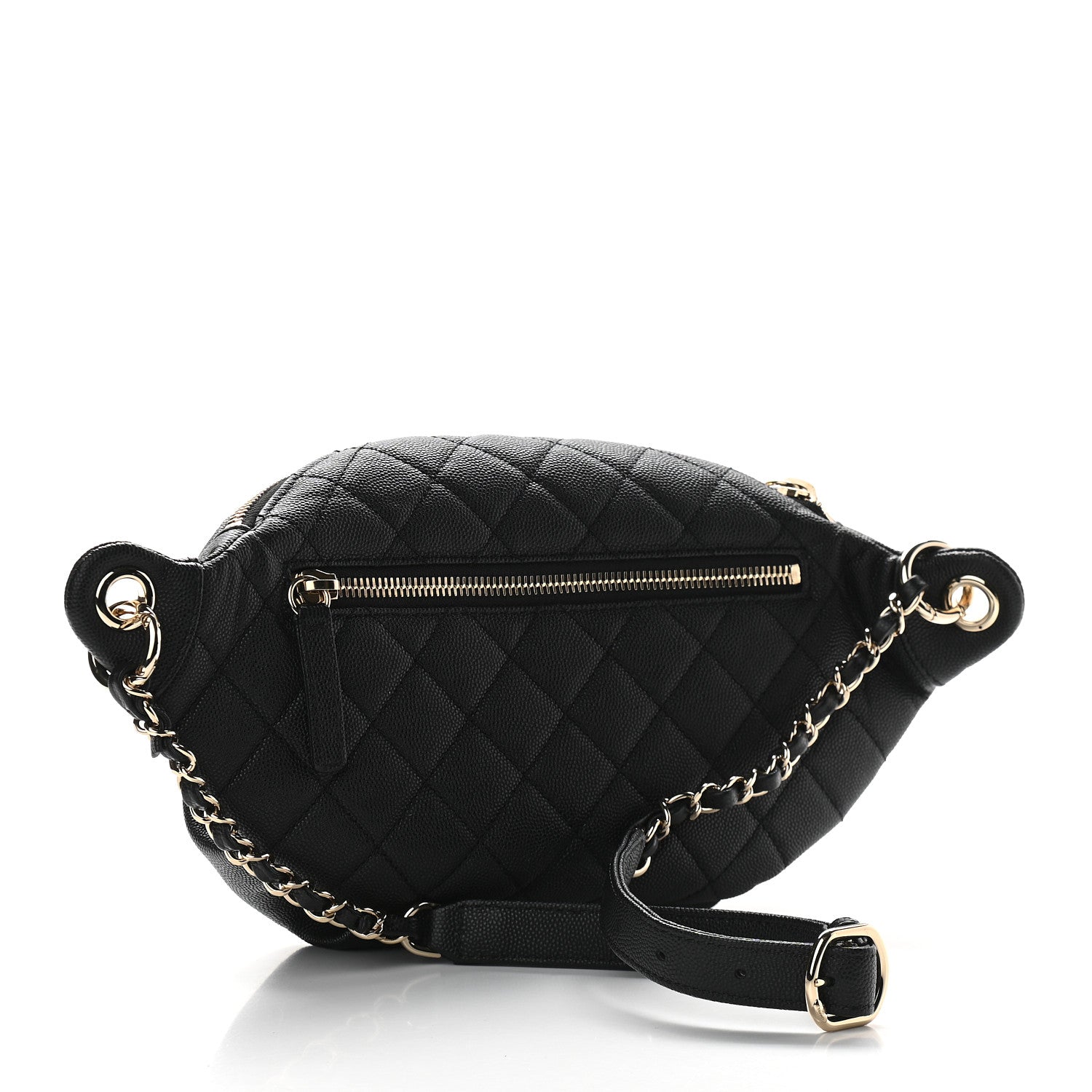 Chanel Caviar Quilted Filigree Waist Bag Black 2 of 9