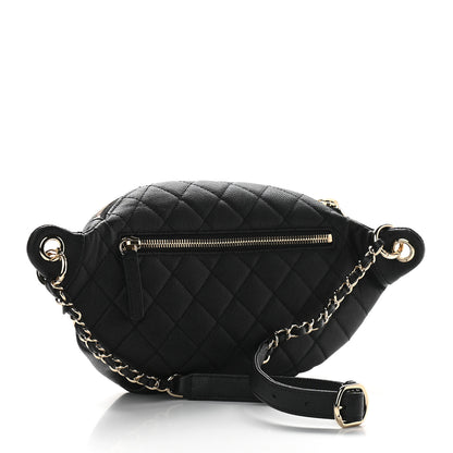 Chanel Caviar Quilted Filigree Waist Bag Black 2 of 9