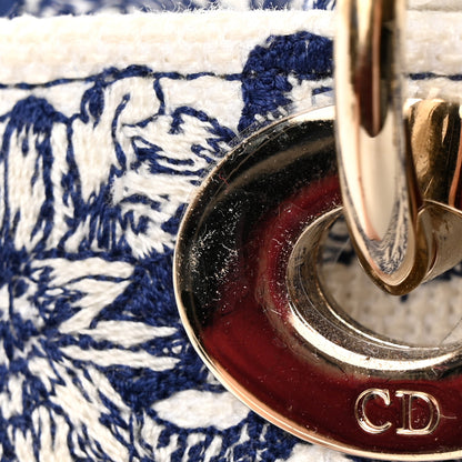 Christian Dior Canvas Reverse Embroidered Rêve d'Infini Medium Lady D-Lite Blue Multicolor 14 of 18