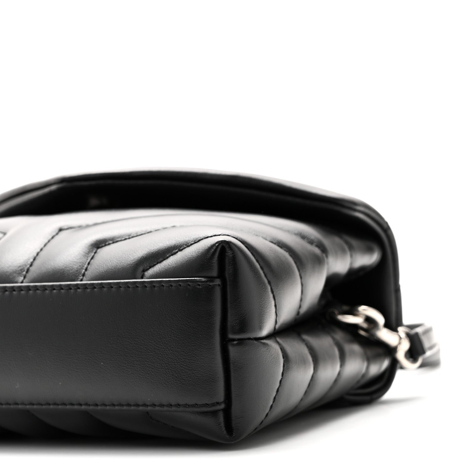 Saint Laurent Calfskin Y Quilted Monogram Toy Loulou Crossbody Bag Black 10 of 11
