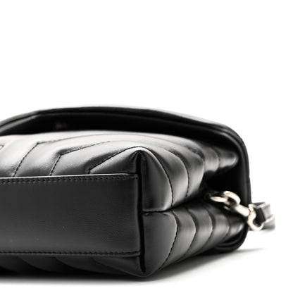 Saint Laurent Calfskin Y Quilted Monogram Toy Loulou Crossbody Bag Black 10 of 11
