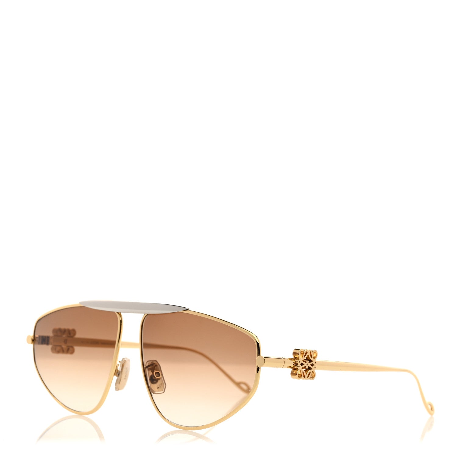 Loewe Metal Anagram Aviator Sunglasses LW40116U Gold 1 of 7