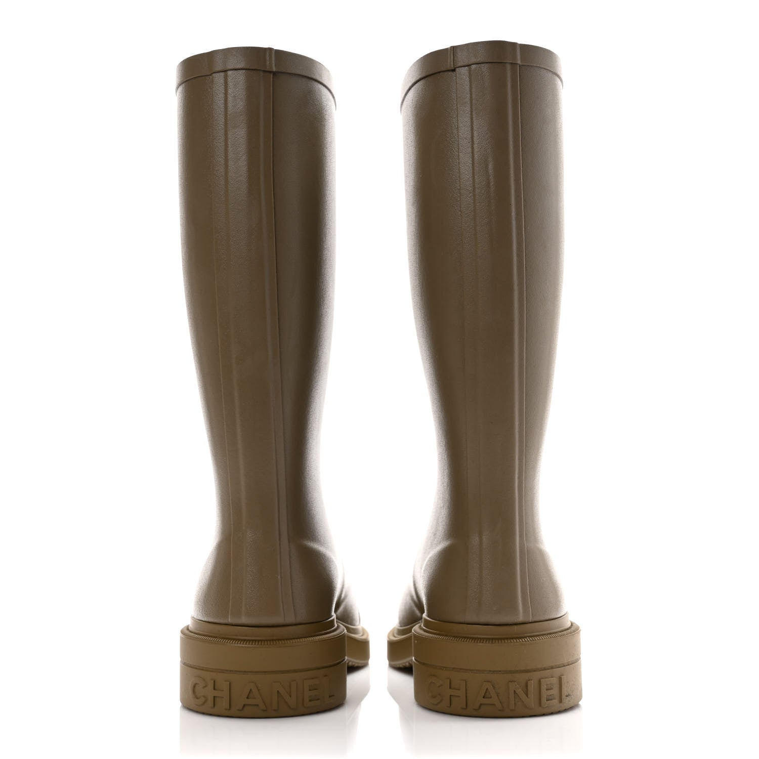 Chanel Caoutchouk CC High Boots 39 Dark Beige 5 of 8