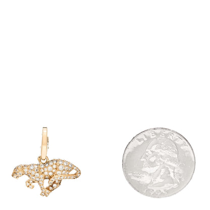 Cartier 18K Yellow Gold Diamond Panthère Pendant 2 of 4