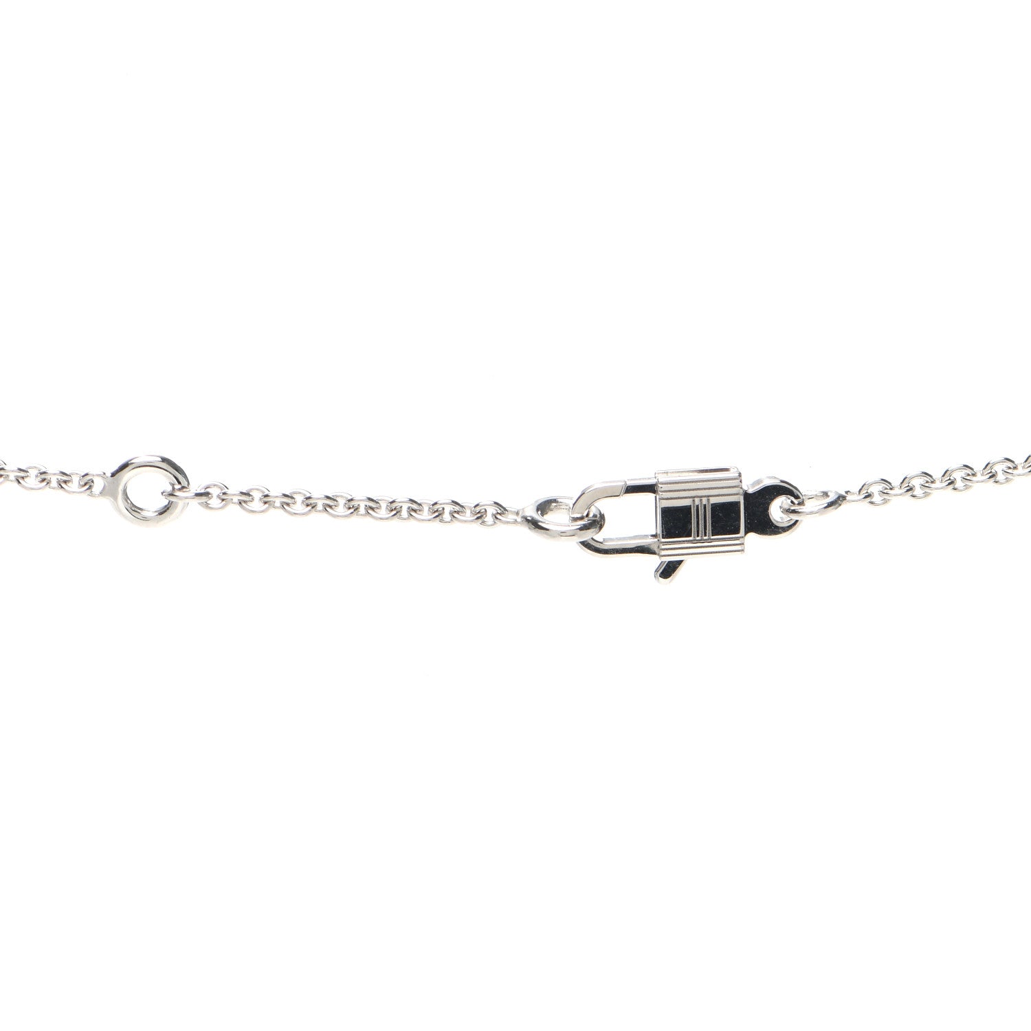 Hermes 18K White Gold Diamond Constance Amulettes Pendant Necklace 4 of 6