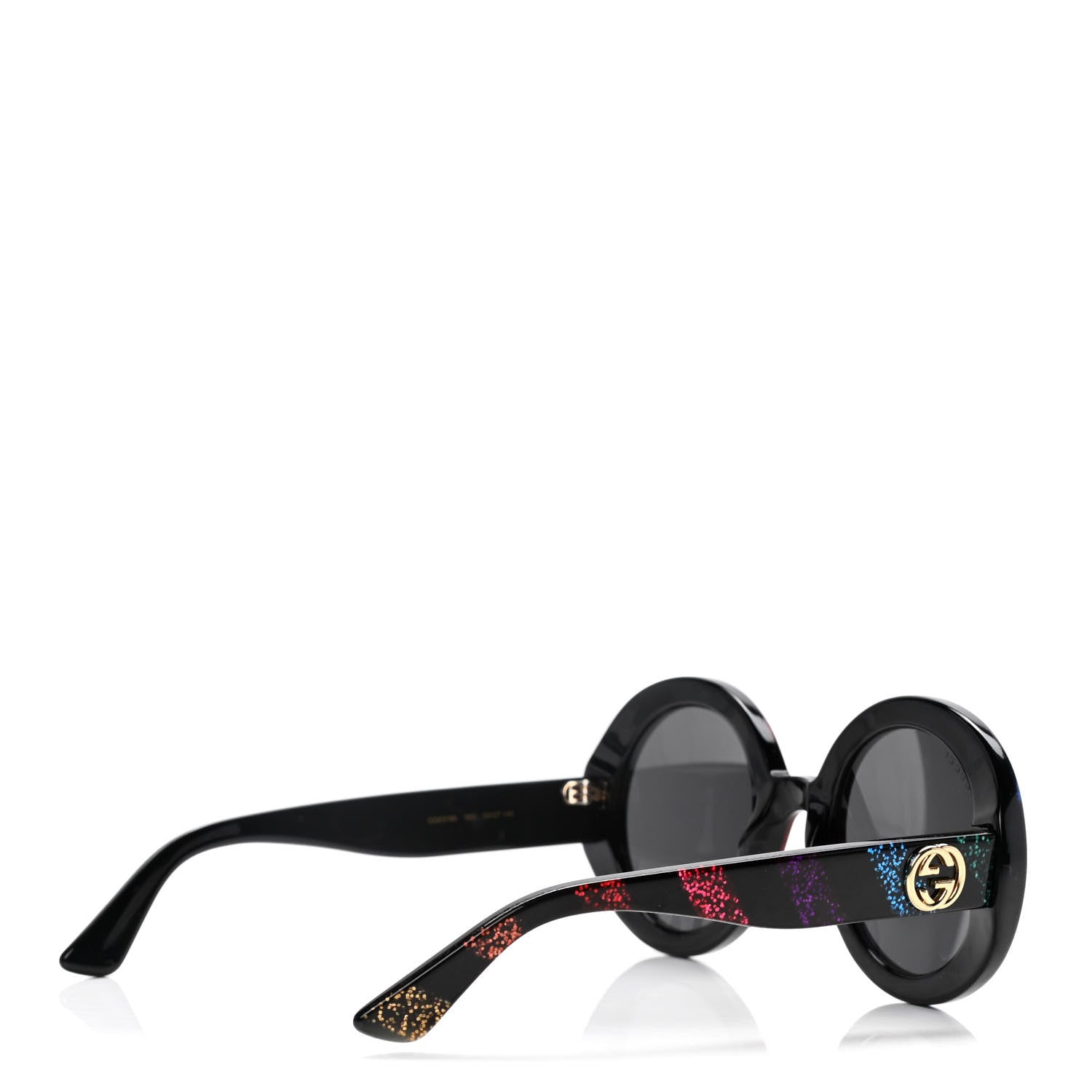 Gucci Acetate Round Glitter GG0319S Sunglasses Rainbow 4 of 8