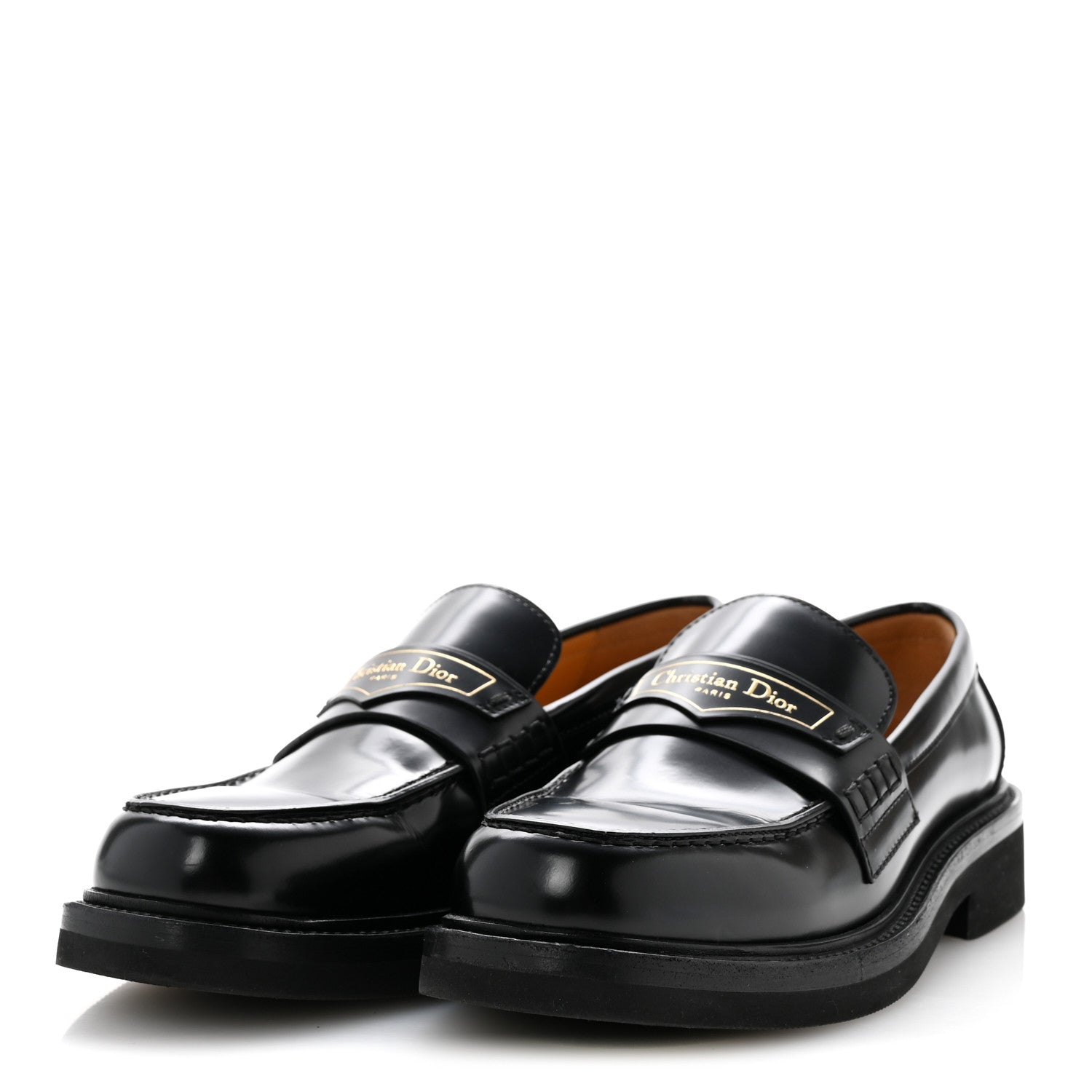 Christian Dior Brushed Calfskin Boy Loafers 37.5 Black 4 of 10