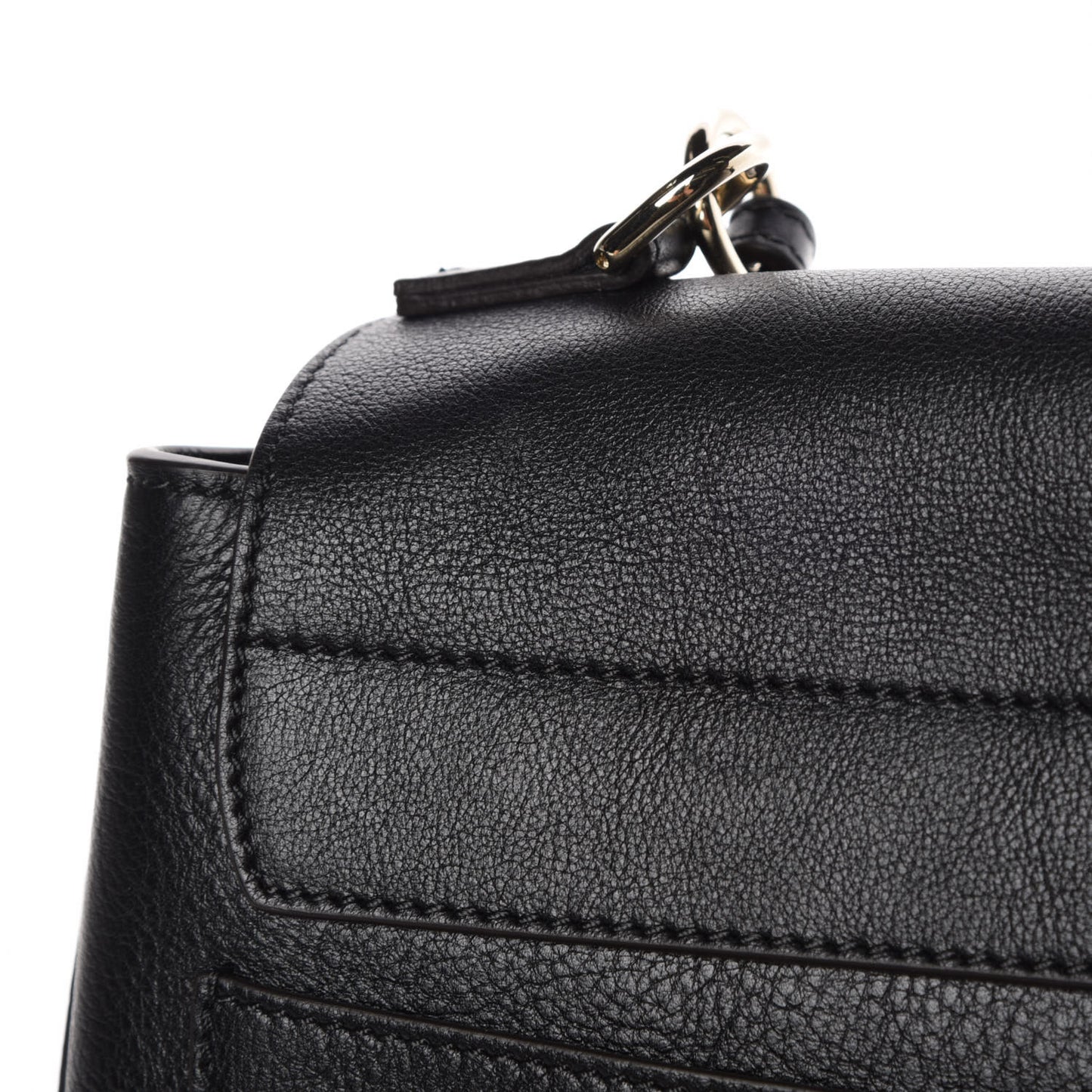 Calfskin Medium Faye Day Shoulder Bag Black