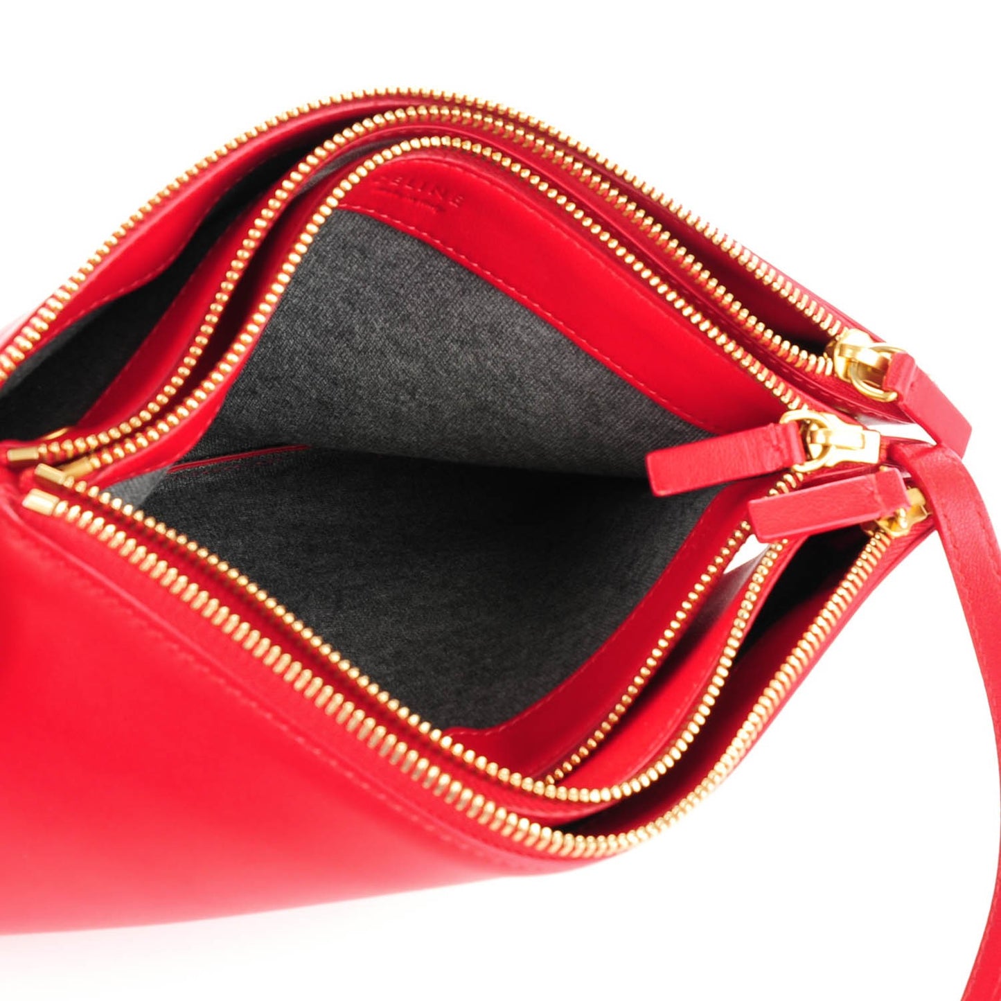 Lambskin Large Trio Crossbody Bag Red