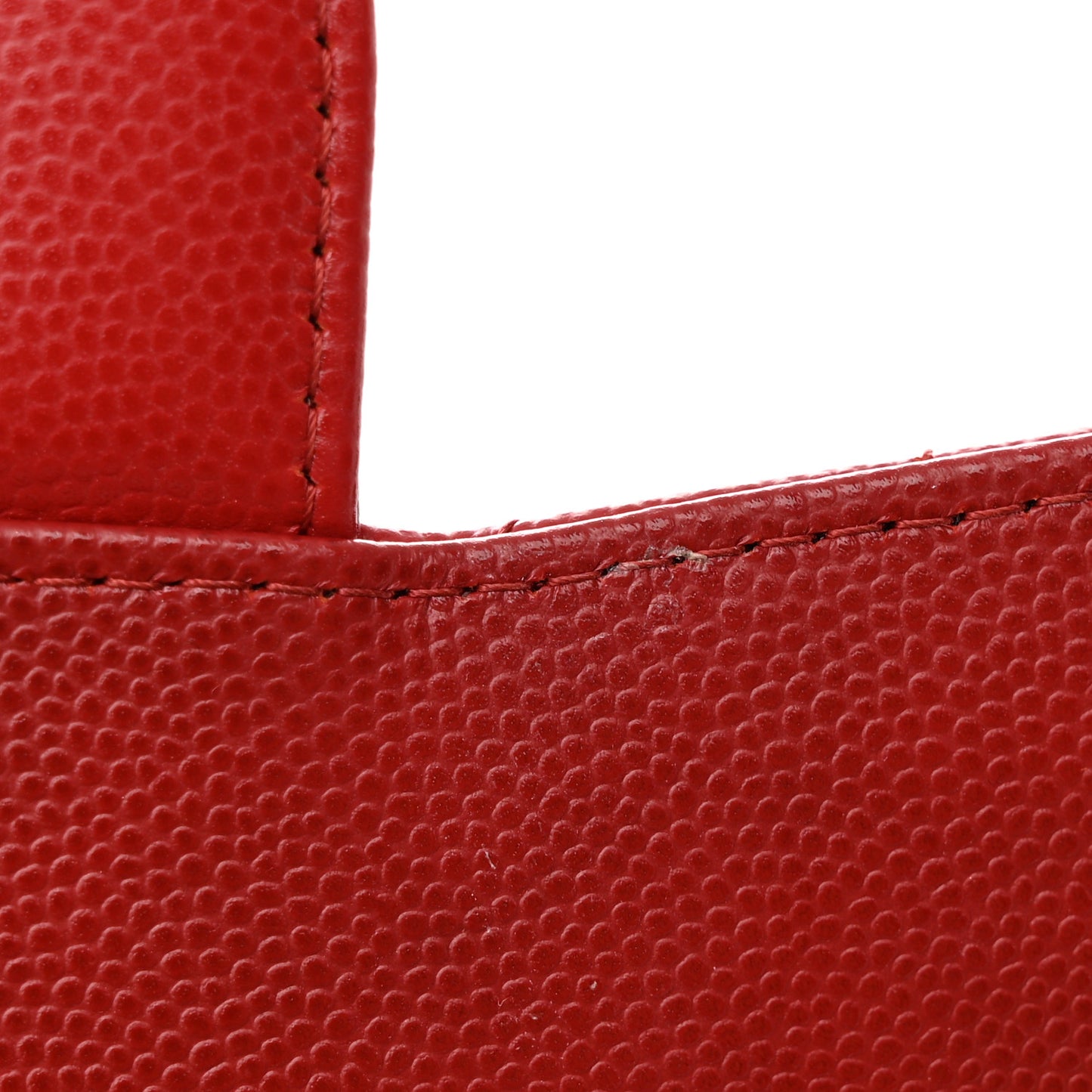Caviar Chevron Quilted Jumbo Double Flap Dark Red