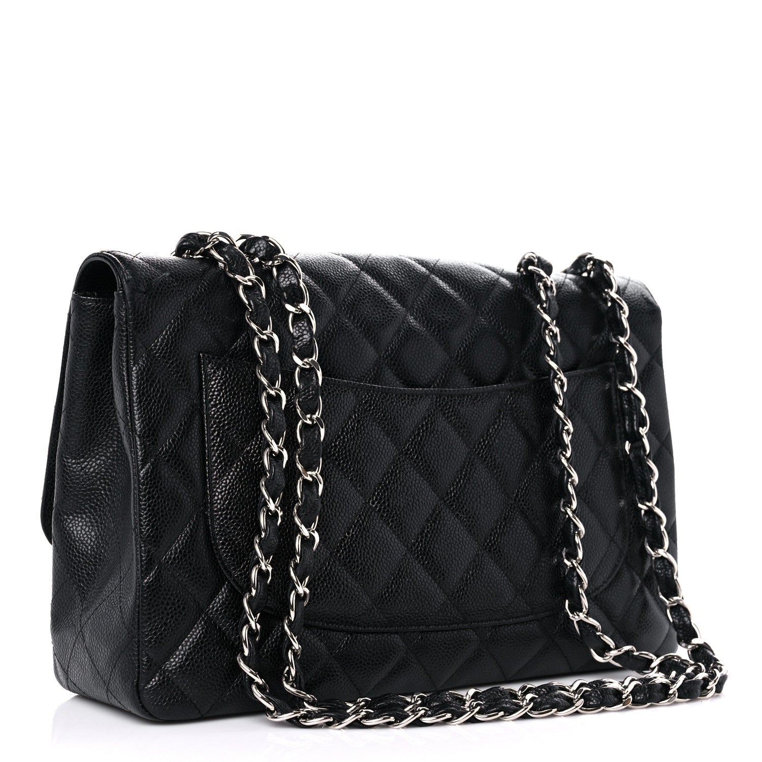 Chanel Caviar Quilted Jumbo Single Flap Black 3 of 24